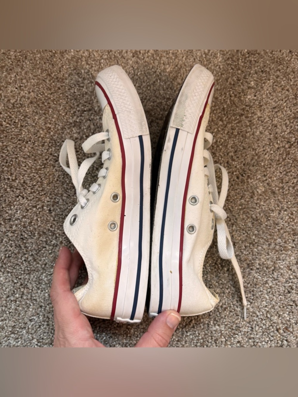 Converse Chuck Taylor Low Top White Canvas Sneakers Womens 7 - Picture 5 of 7